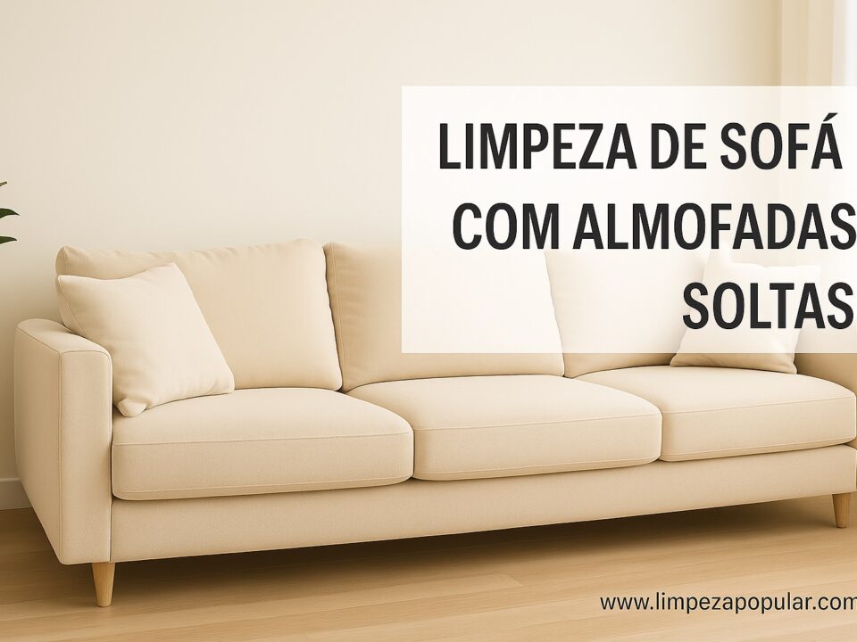 Limpeza de Sofá com Almofadas Soltas