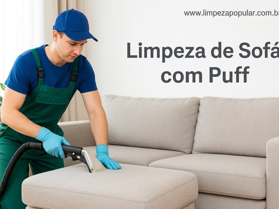 Limpeza de Sofá com Puff