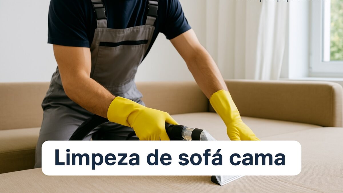 Limpeza de sofá cama