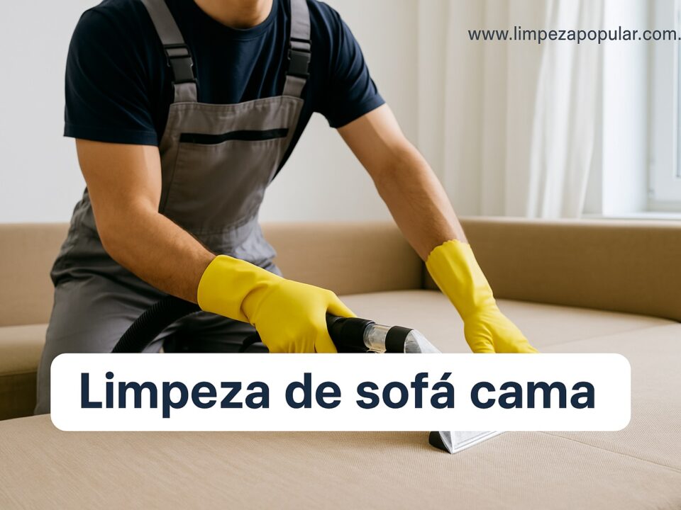 Limpeza de sofá cama